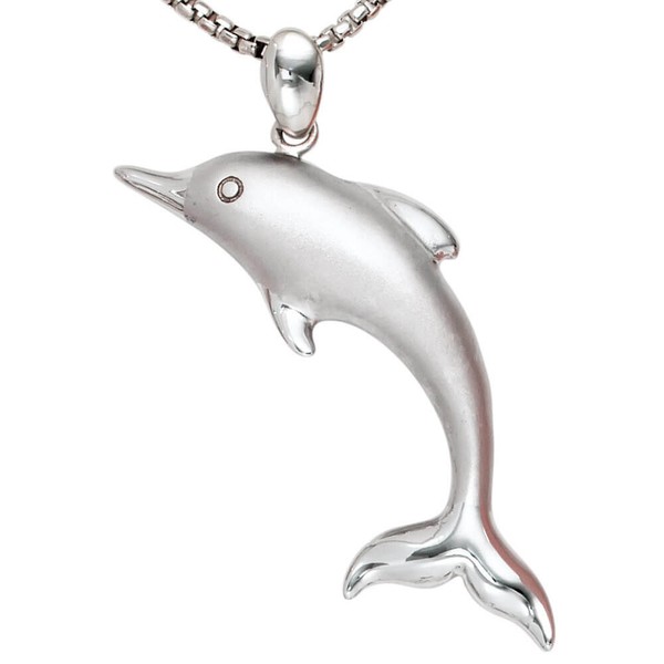 Anhänger Delfin 925 Silber teilmattiert