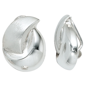 Ohrclips Clips Ohrschmuck aus 925 Silber rhodiniert teilmattiert