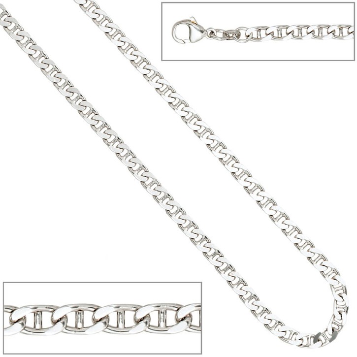 4,4mm Kette Collier aus 925 Silber 60cm