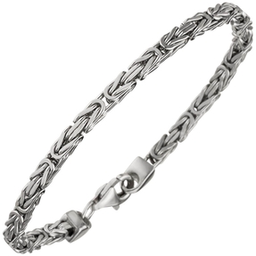 3mm Königsarmband Armband Armschmuck aus 925 Silber 19cm Unisex
