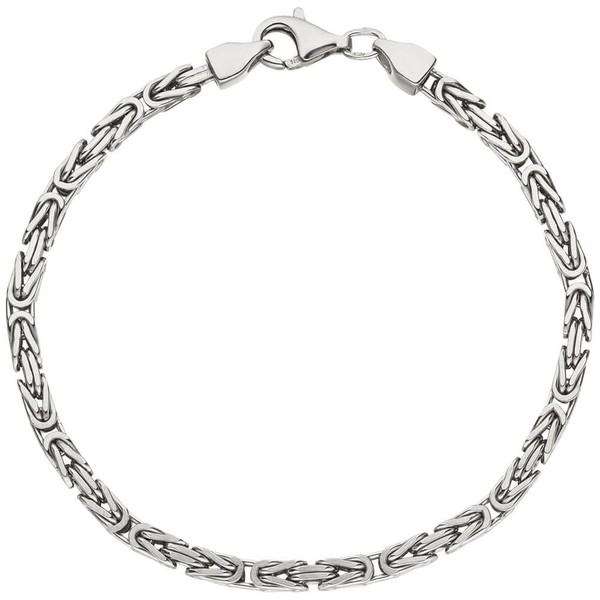 3mm Königsarmband aus 925 Silber 19cm