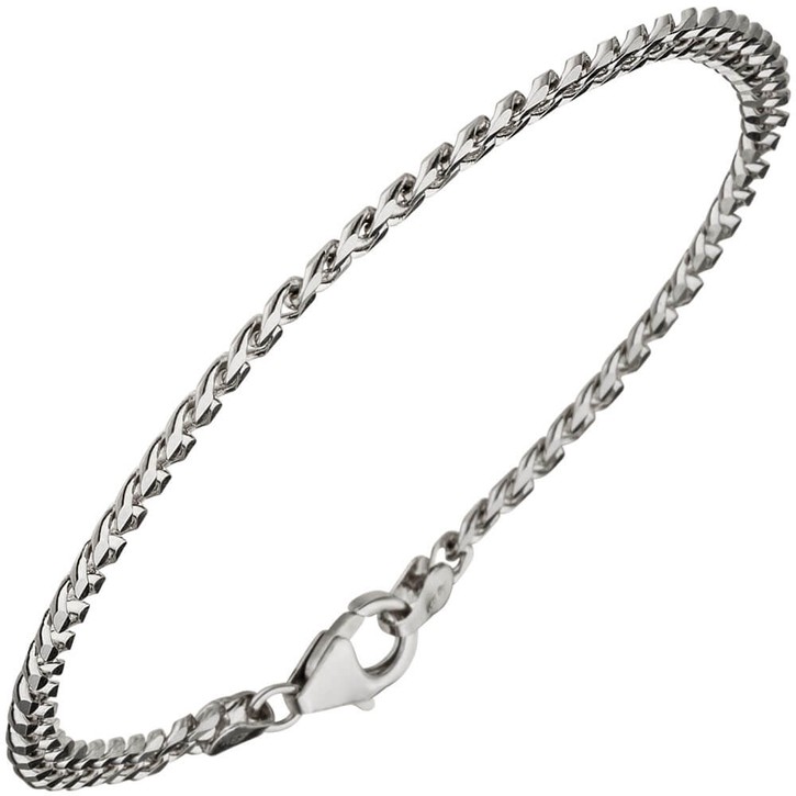 3,6mm Panzerarmband aus 925 Silber 19cm