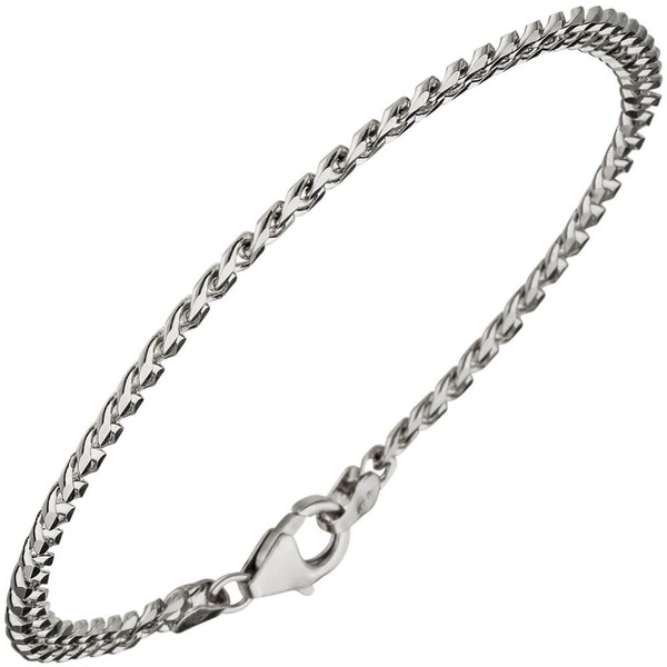 3,6mm Panzerarmband aus 925 Silber 19cm