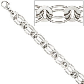 8,7mm Armband Armkette Armschmuck aus 925 Silber rhodiniert 19cm