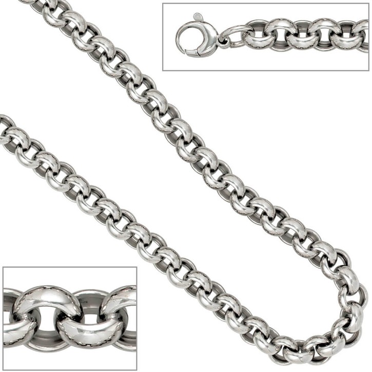 10,1mm Erbskette aus 925 Silber 50cm