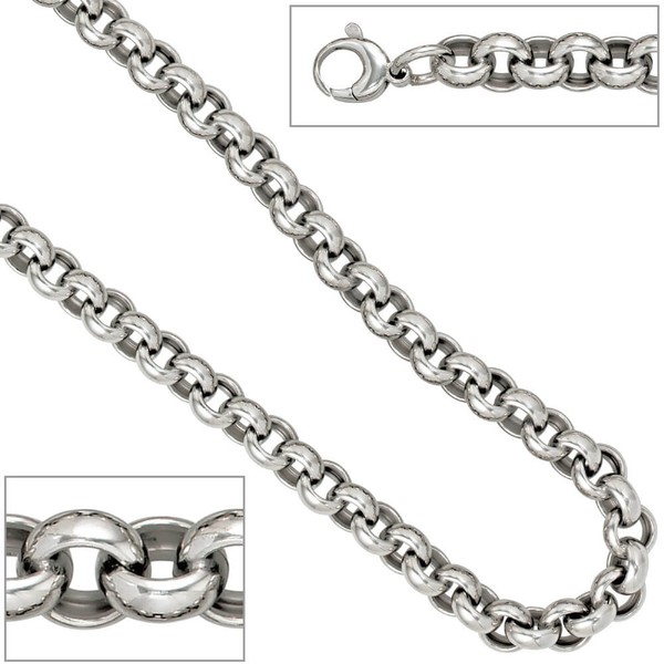 10,1mm Erbskette aus 925 Silber 50cm