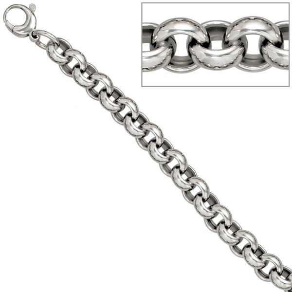 10,1mm Erbsarmband aus 925 Silber 21cm