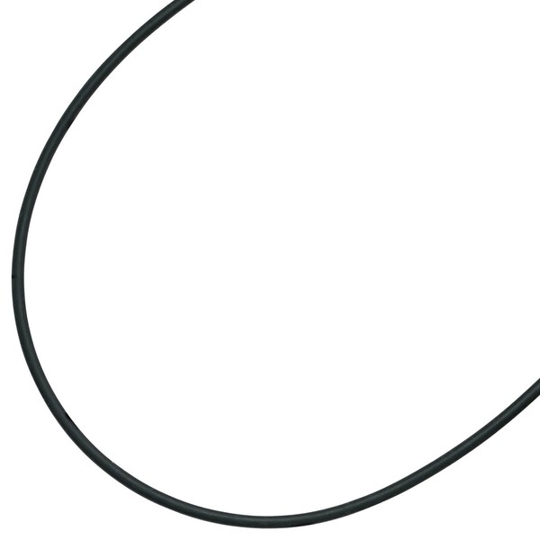 2mm Kautschukkette schwarz 925 Silber 38cm