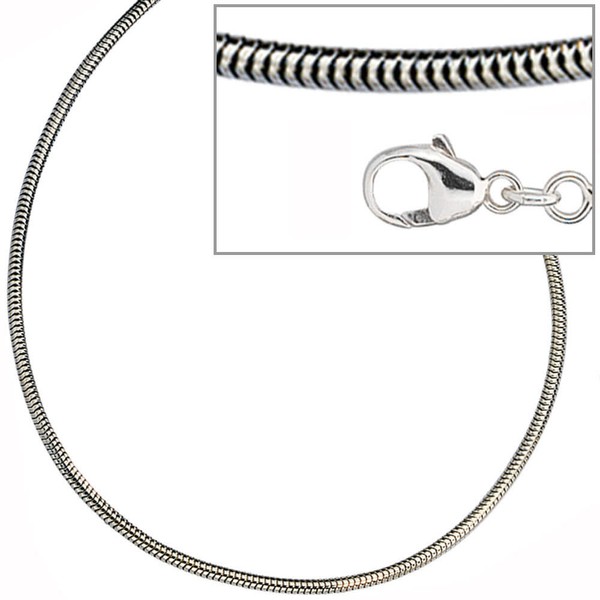 1,9mm Schlangenkette aus 925 Silber 60cm