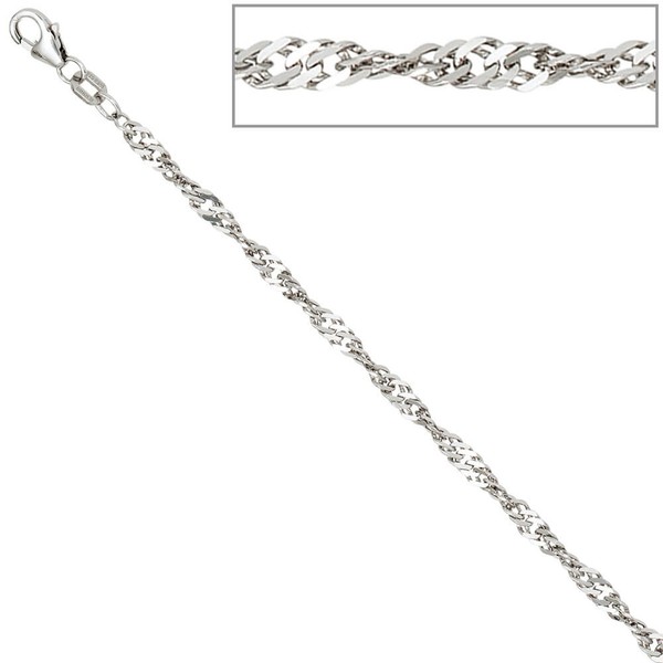 2,9mm Singapurkette aus 925 Silber 50cm