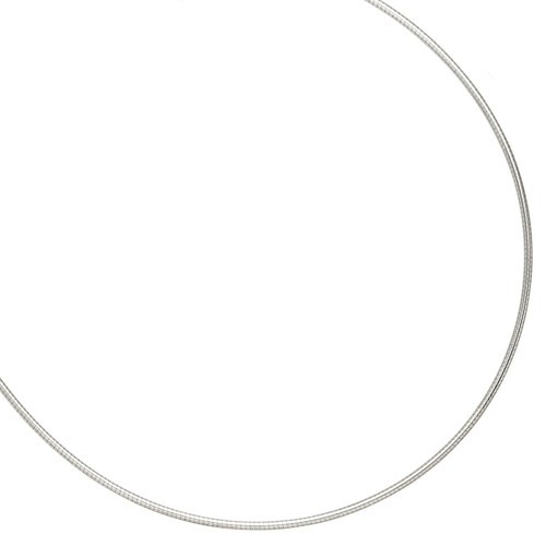 1,5mm Halsreif Omegakette 925 Silber rund 50cm
