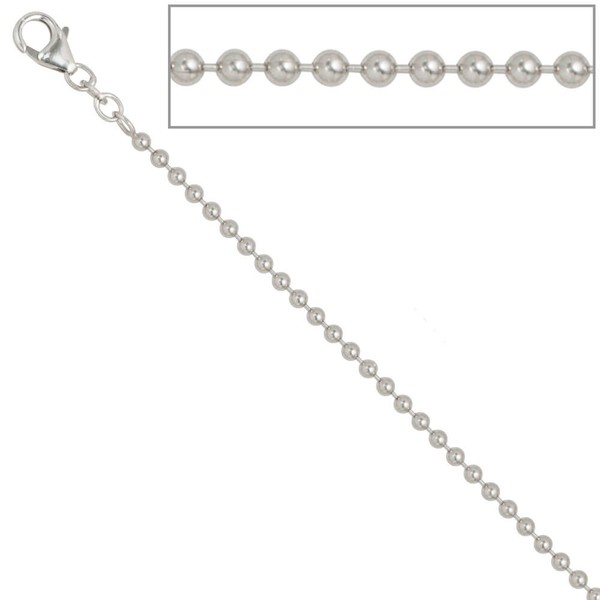 2,5mm Kugelkette aus 925 Silber 60cm