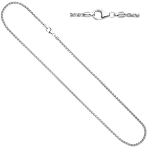 2,2mm Zopfkette Kette Collier aus 925 Silber Sterlingsilber 45cm
