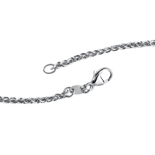 2,2mm Zopfkette aus 925 Silber 45cm