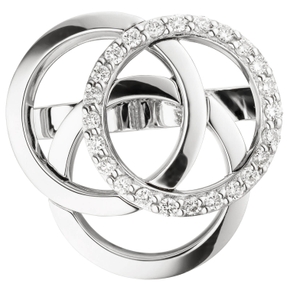 Goldschließe Verschluss Perlclip 585 Gold Weißgold Diamanten Brillanten Damen