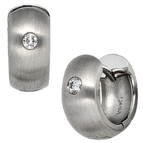 Ohrringe Creolen rund Diamant Brillant 950 Platin matt Ohrschmuck 13mm Damen Ohrringe Creolen rund Diamant Brillant 950 Platin matt Ohrschmuck 13mm Damen