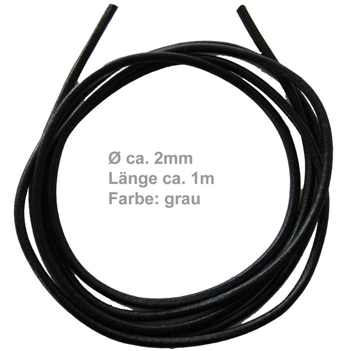 2mm Lederkette grau Unisex 100cm