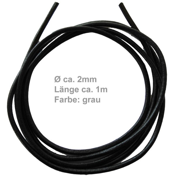 2mm Lederkette grau Unisex 100cm