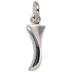 Anhänger Buchstabe I aus echtem 925 Silber glänzend teilmattiert Unisex