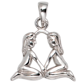 Anhänger Sternzeichen Zwilling aus 925 Echt Silber glänzend Unisex Anhänger Sternzeichen Zwilling aus 925 Echt Silber glänzend Unisex