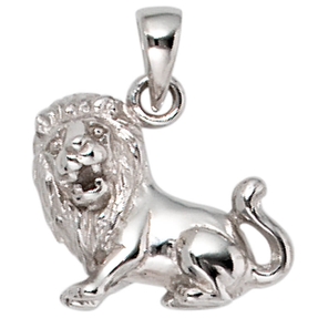 Anhänger Sternzeichen Löwe aus 925 Echt Silber glänzend Unisex Silberanhänger