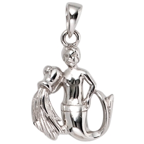 Anhänger Sternzeichen Wassermann aus 925 Echt Silber glänzend Unisex