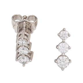 Ohrstecker 6 Diamanten Brillanten 0,50 Ct. 585 Gold Weißgold Ohrschmuck Damen Ohrstecker 6 Diamanten Brillanten 0,50 Ct. 585 Gold Weißgold Ohrschmuck Damen
