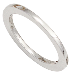 Dünner Ring Damenring aus 585 Gold Weißgold glatt schlicht Damen Goldring