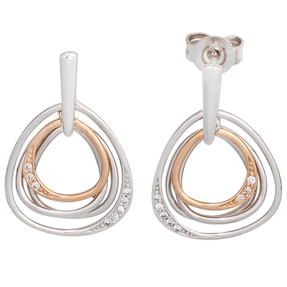 Ohrstecker Ohrhänger mit 16 Diamanten Brillanten 585 Gold Weißgold Rotgold Damen Ohrstecker Ohrhänger mit 16 Diamanten Brillanten 585 Gold Weißgold Rotgold Damen