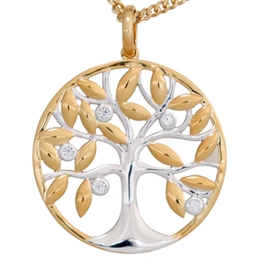 Anhänger Amulett Baum Lebensbaum mit Brillanten 585 Gold Gelbgold 24,7mm Damen Anhänger Amulett Baum Lebensbaum mit Brillanten 585 Gold Gelbgold 24,7mm Damen