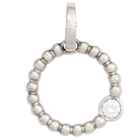 12,7mm Platinanhänger Anhänger Ring 950 Platin Diamant Brillant Damen Unisex