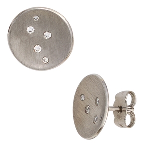 Ohrringe Stecker Ohrstecker aus 950 Platin matt 10 Diamanten Brillanten Damen Ohrringe Stecker Ohrstecker aus 950 Platin matt 10 Diamanten Brillanten Damen