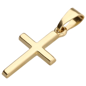 Anhänger kleines Kreuz 17,2x10mm Kreuzchen 333 Gold Gelbgold glänzend schlicht Anhänger kleines Kreuz 17,2x10mm Kreuzchen 333 Gold Gelbgold glänzend schlicht