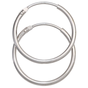 Ohrringe Creolen 20mm aus 585 Gold Weißgold rund dünn Ohrschmuck Damen Ohrringe Creolen 20mm aus 585 Gold Weißgold rund dünn Ohrschmuck Damen