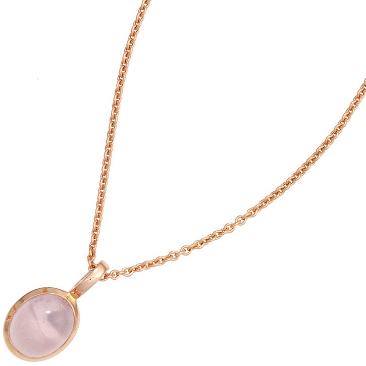 Anhänger mit Rosenquarz 585 Rotgold