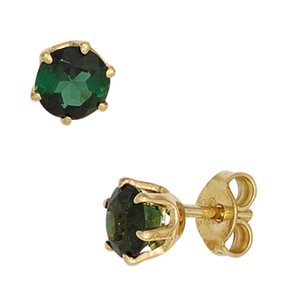 Paar Ohrstecker mit Turmalin grün 585 Gold Gelbgold Ohrschmuck Damen Paar Ohrstecker mit Turmalin grün 585 Gold Gelbgold Ohrschmuck Damen