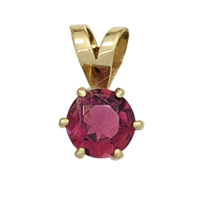 Anhänger mit Turmalin rosa facettiert 585 Gold Gelbgold Halsschmuck Damen