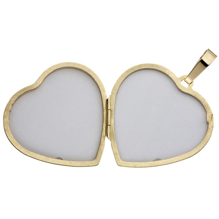 Medaillon Herz aus 585 Gold Gelbgold Damen