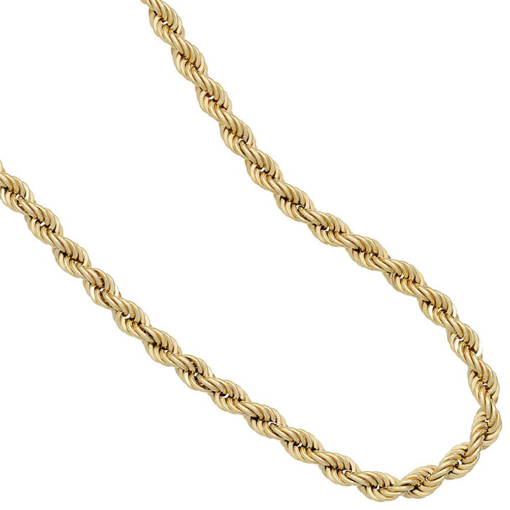 4,9mm Kordelkette aus 585 Gelbgold 45cm