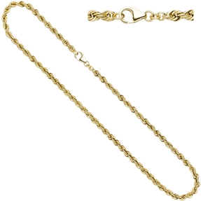 4,9mm Kordelkette Halskette Kette Collier aus 585 Gold Gelbgold 45cm Goldkette 4,9mm Kordelkette Halskette Kette Collier aus 585 Gold Gelbgold 45cm Goldkette