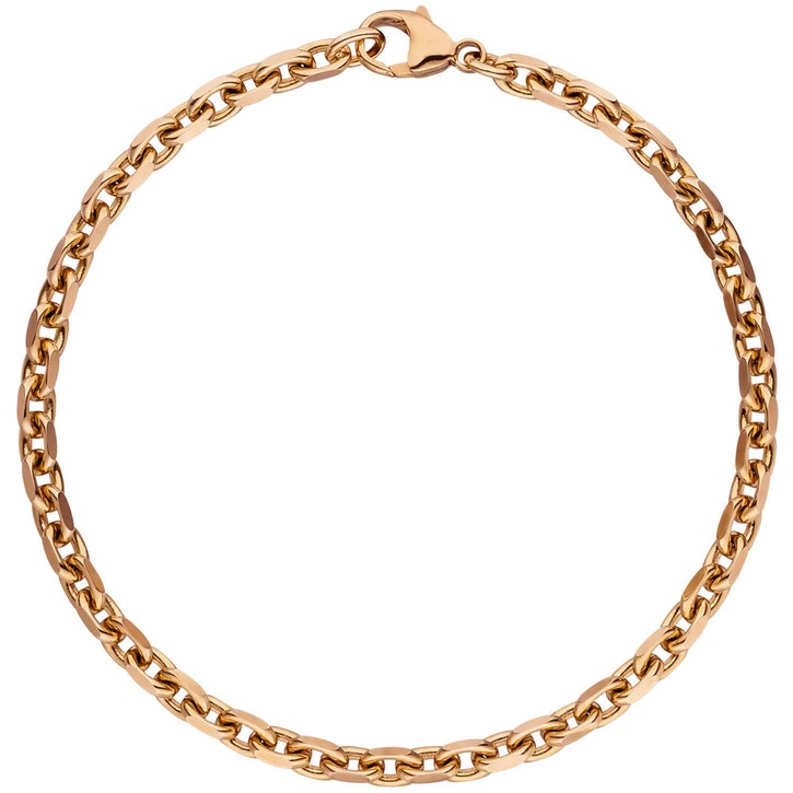 3,7mm Ankerarmband aus 585 Rotgold 19cm