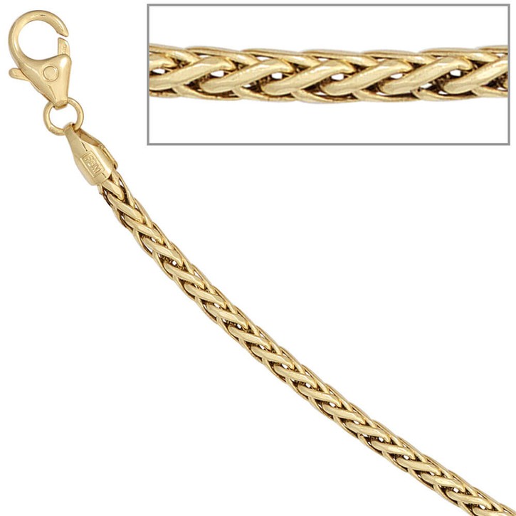 2,6mm Zopfkette aus 585 Gelbgold 45cm