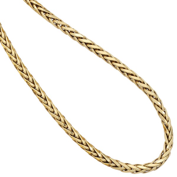 2,6mm Zopfkette aus 585 Gelbgold 45cm