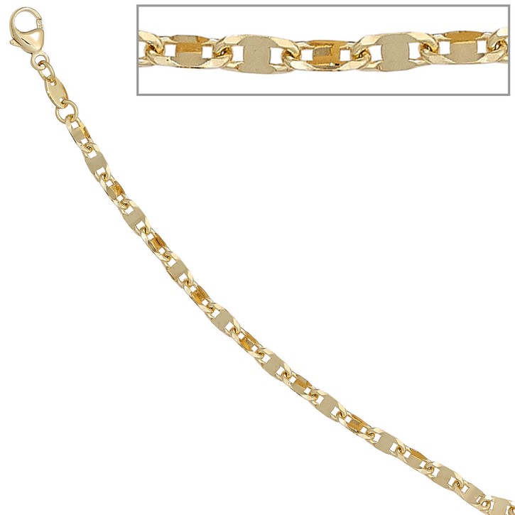 2,9mm Armband aus 585 Gelbgold 19cm