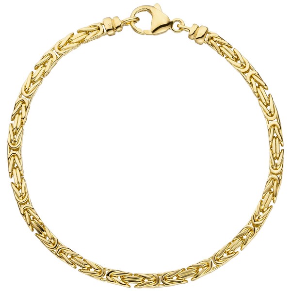 3,2mm Königsarmband aus 585 Gelbgold 19cm