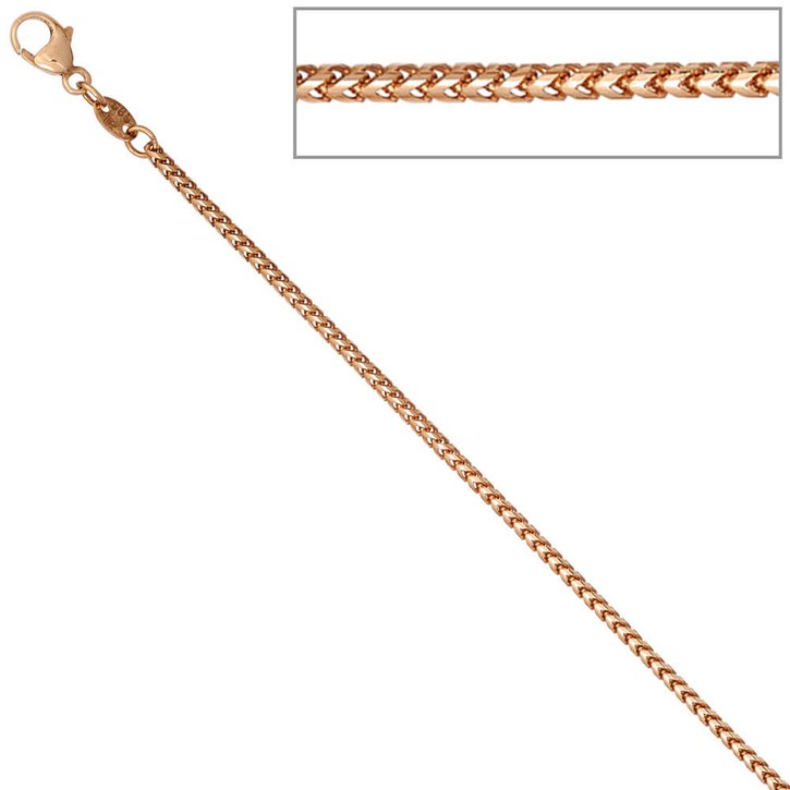 1,5mm Bingokette aus 585 Rotgold 50cm