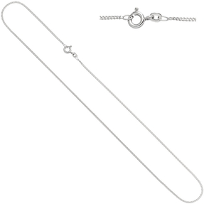 1,3mm Panzerkette Halskette Collier Goldkette 333 Gold Weißgold 45cm Damen