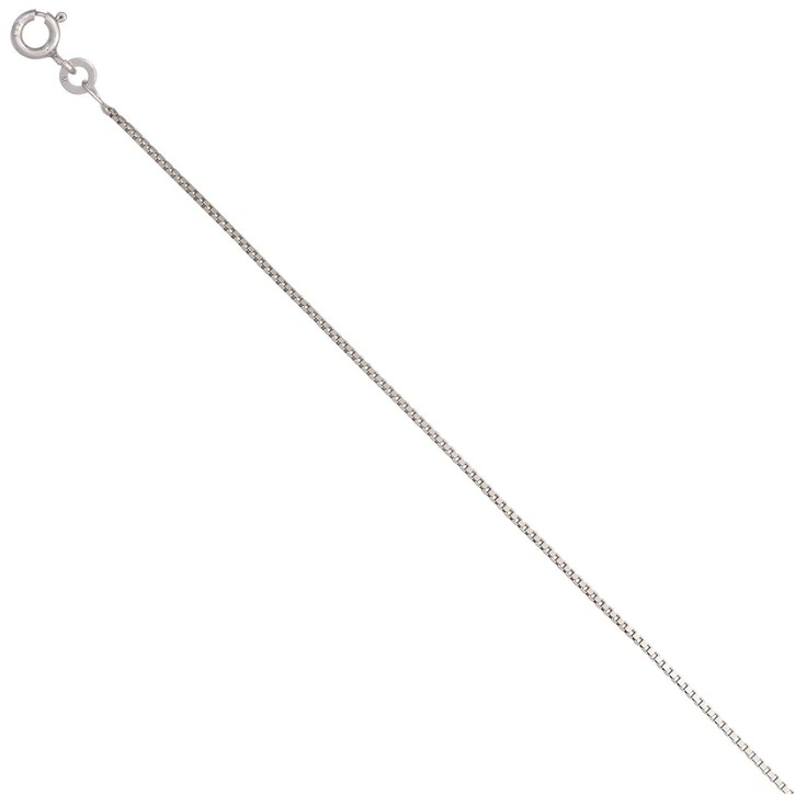 0,9mm Venezianerkette aus 333 Weißgold 42cm