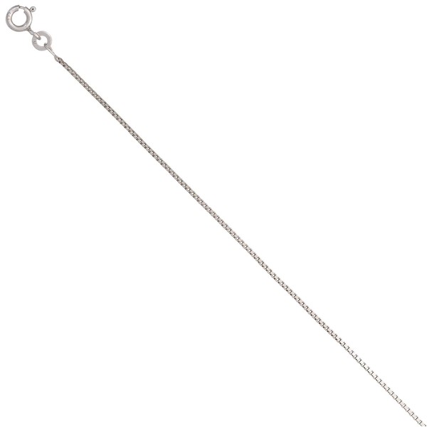 0,9mm Venezianerkette aus 333 Weißgold 42cm