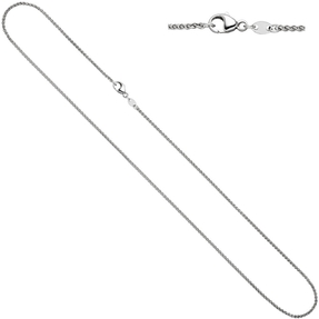 1,0mm feine Zopfkette Kette Halskette Collier 333 Gold Weißgold 45cm Goldkette